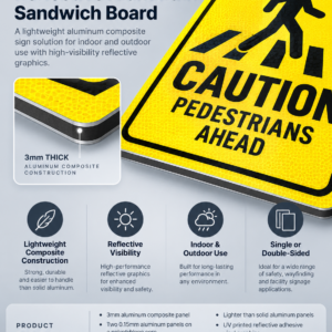 Reflective Aluminum Sandwich Board